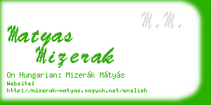 matyas mizerak business card